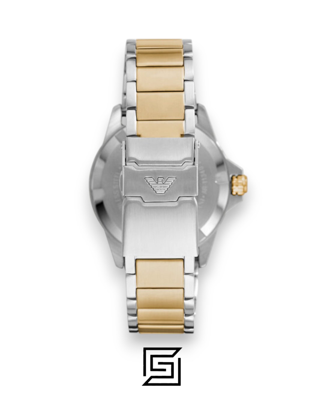 Armani AR80063 Two-Tone Stainless Steel Green Dial Men's Watch - Image 3