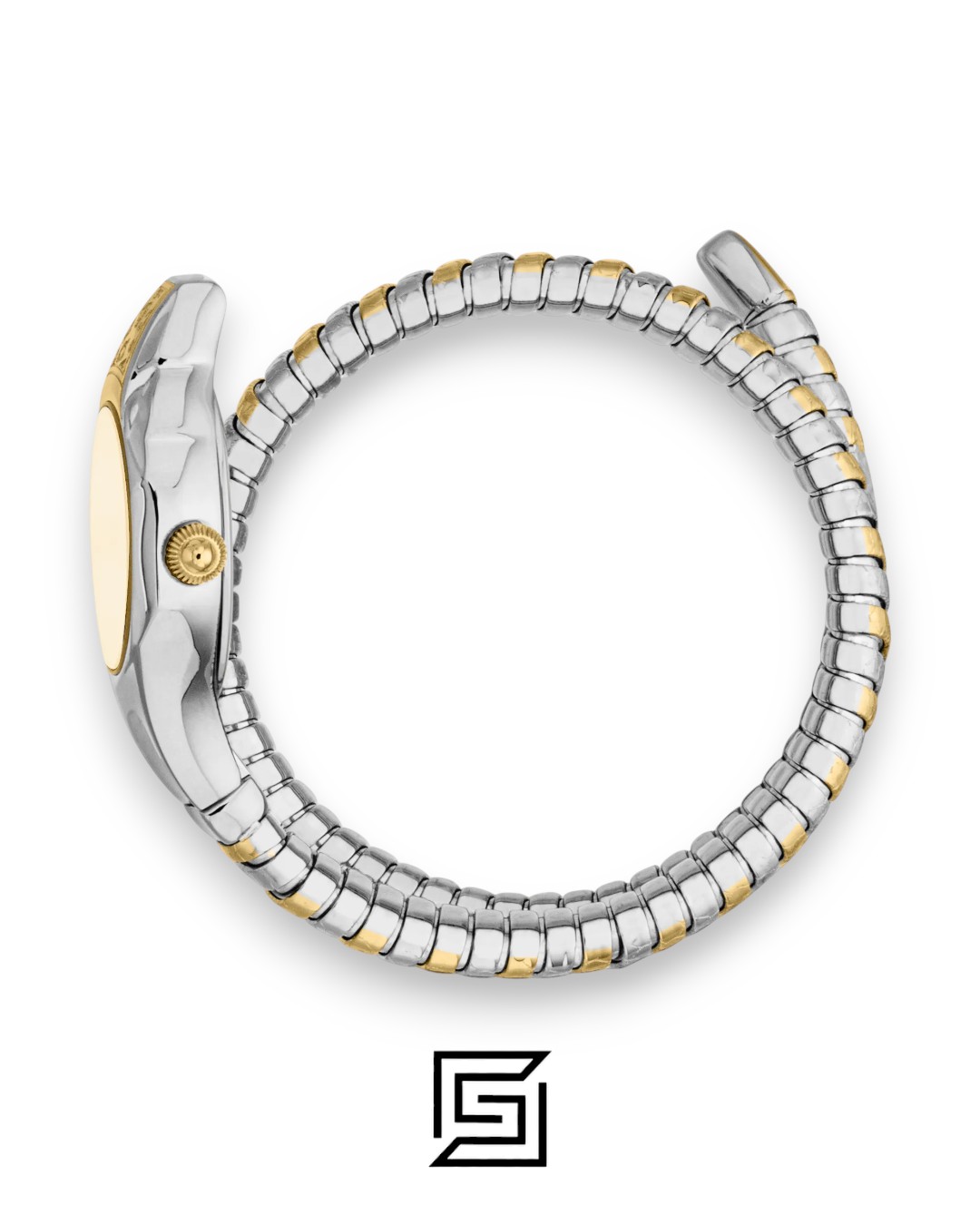 ⁦Just Cavalli JC1L354M0055 Women's Two-Tone Snake Bracelet Watch⁩ - الصورة ⁦2⁩
